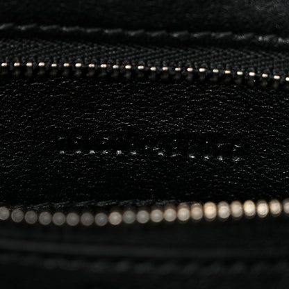 Sakai Be Green Calfskin Diagonal Stitched Small Blondie Tote  Black