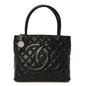 Caviar Quilted Medallion Tote Black