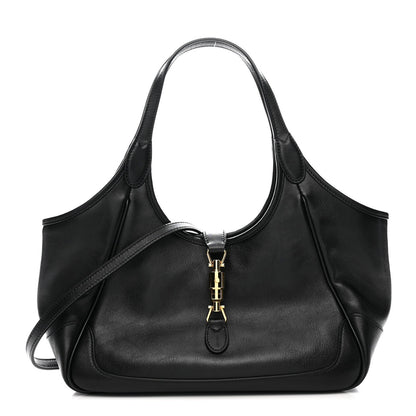 Soft Calfskin Small Mercato Tote Bag Black
