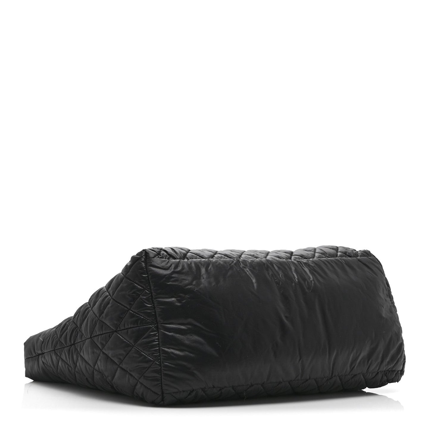 Nylon Quilted Large Coco Cocoon Tote Black