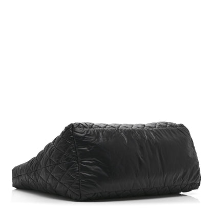 Nylon Quilted Large Coco Cocoon Tote Black