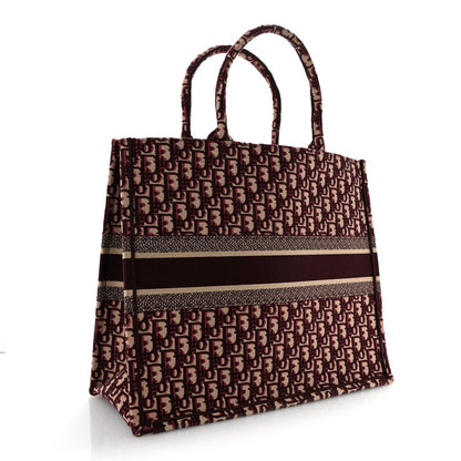 Oblique Large Book Tote Burgundy Multicolor