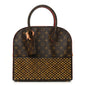 Monogram Calf Hair Spikes Iconoclasts Christian Louboutin Tote Red