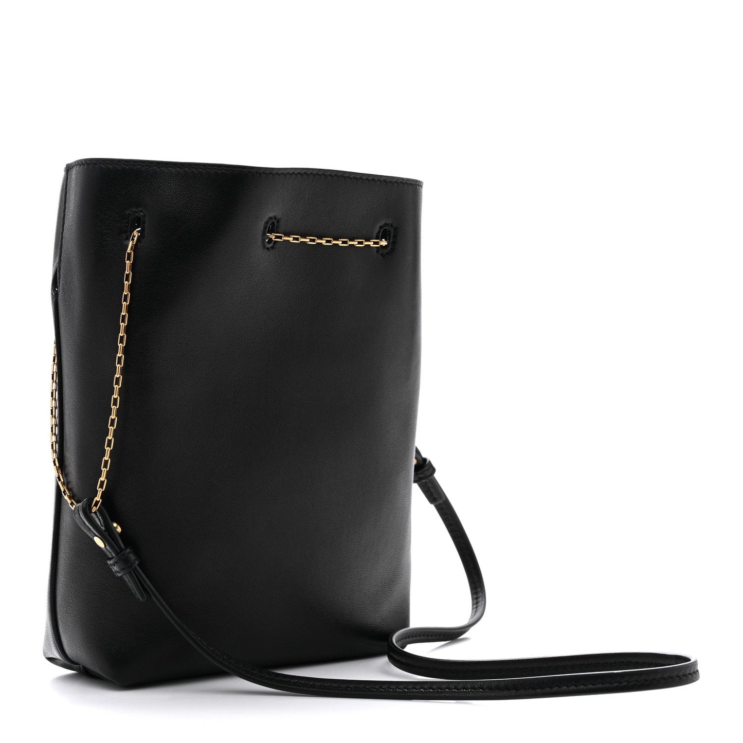 Lambskin Pochon Shoulder Bag Black