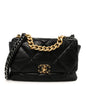 Goatskin Quilted Large Chanel 19 Flap Black