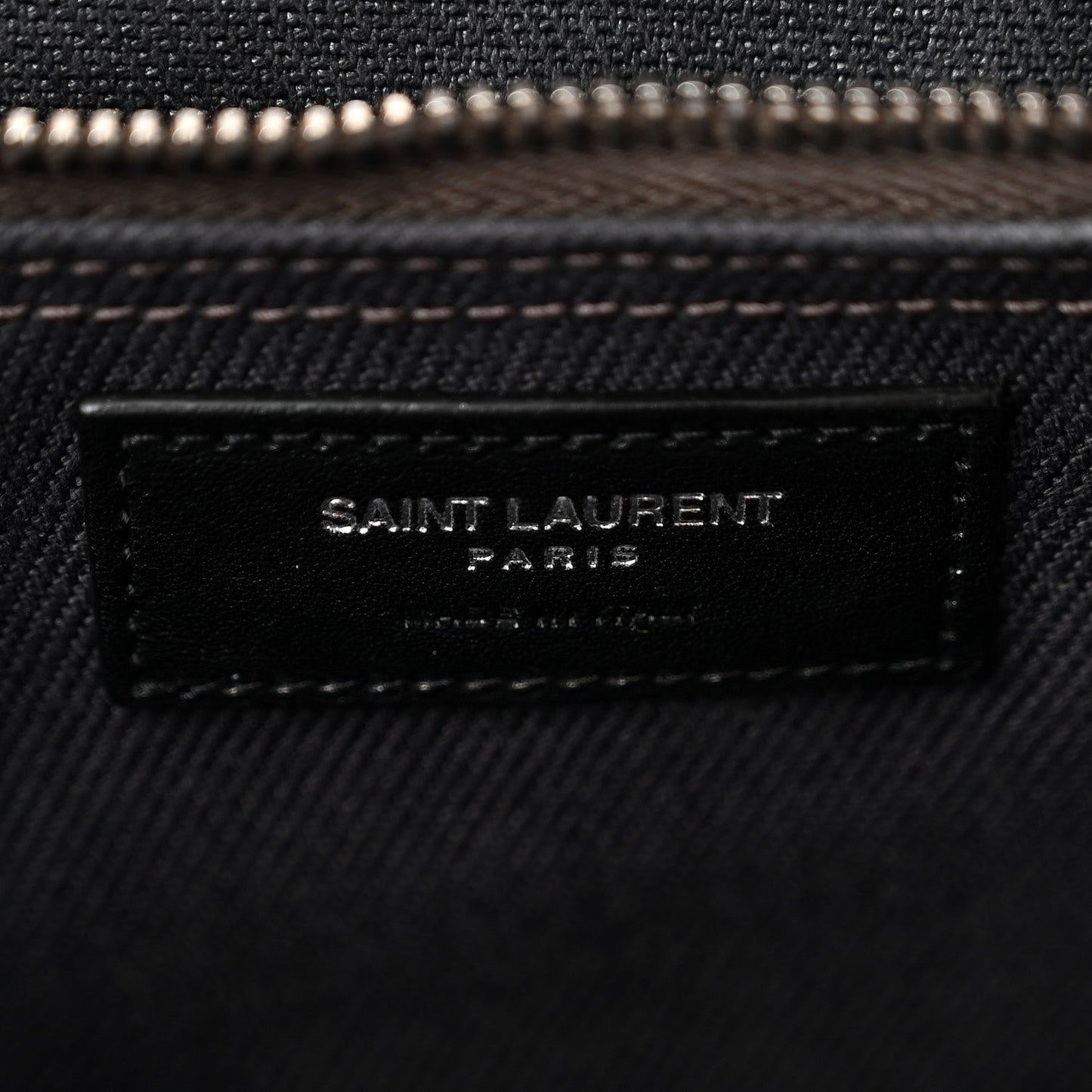 Linen Calfskin Rive Gauche North South Tote Grey
