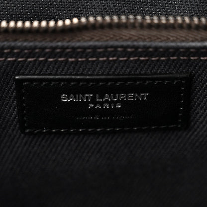 Linen Calfskin Rive Gauche North South Tote Grey