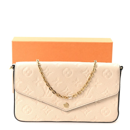 Empreinte Pochette Felicie Chain Wallet Cream