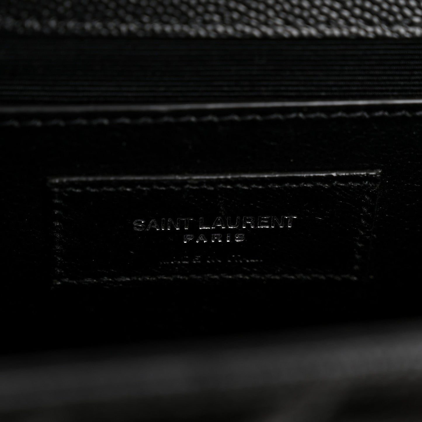Grain De Poudre Textured Mixed Matelasse Triquilt Medium Monogram Satchel Black