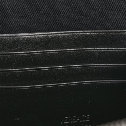Coated Canvas La Greca Signature  Black Gray