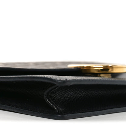 Vitello Cruise F is Fendi Bi-Color FF 1974 Embossed Medium Envelope Wallet On Chain Black Maya