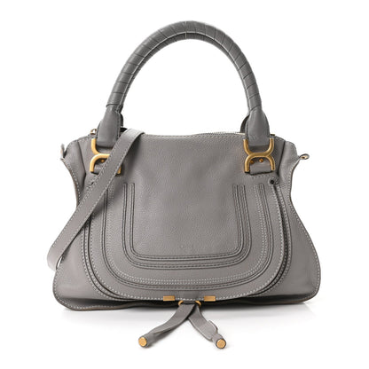 Calfskin Medium Marcie Satchel Cashmere Grey