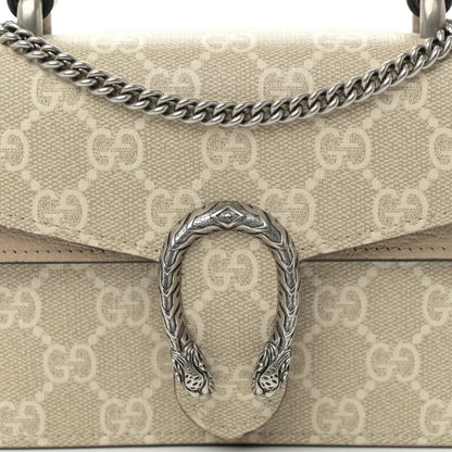 GG Supreme Monogram Mini Dionysus Top Handle Bag Beige Mystic White Oatmeal
