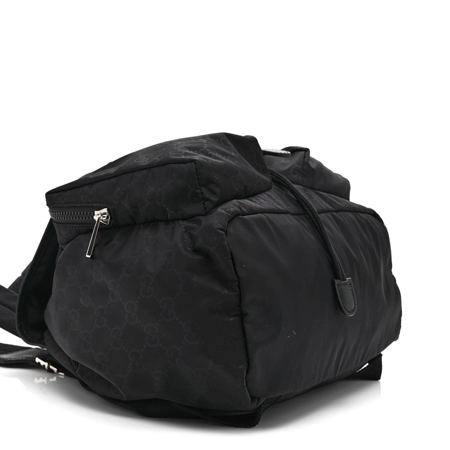 Nylon Monogram Medium Light Single Buckle Backpack Black