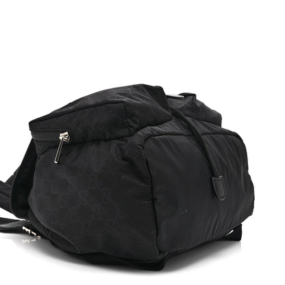 Nylon Monogram Medium Light Single Buckle Backpack Black