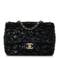 Sequin Quilted Small Single Flap Black