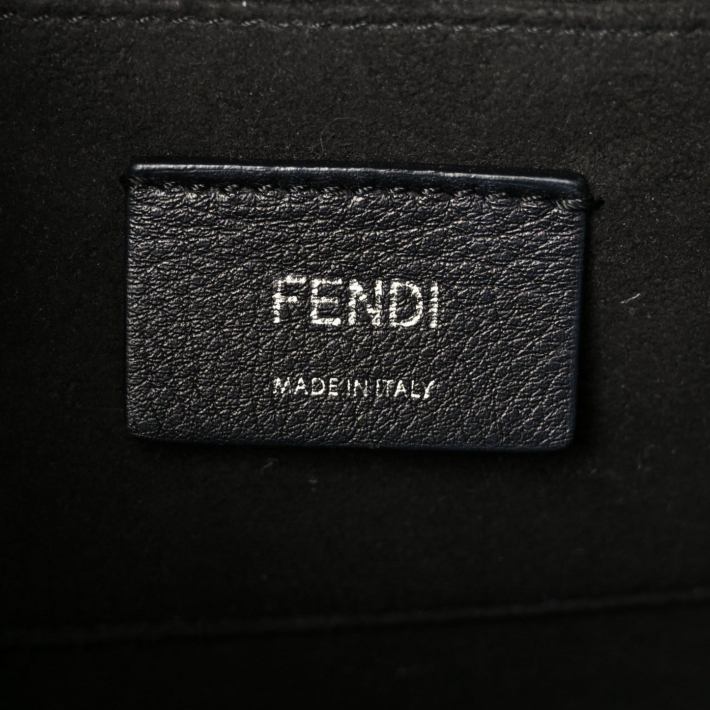 Vitello Century Velvet F is Fendi FF Small Kan I Shoulder Bag Black Tobacco