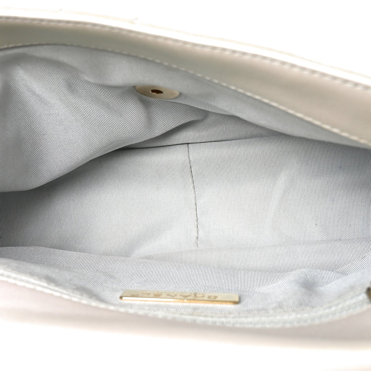 Iridescent Calfskin Quilted Medium Chanel 19 Flap White
