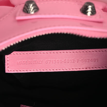 Patent Faux Leather Le Cagole Shoulder Bag XS Sweet Pink