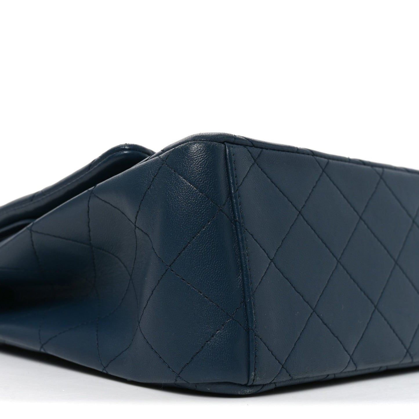 Lambskin Quilted Maxi Double Flap Blue