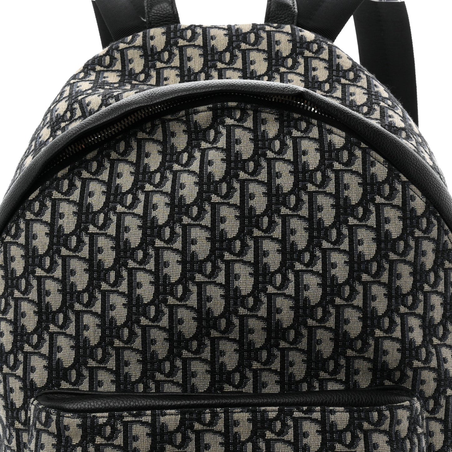 Oblique Calfskin Rider Backpack Beige Black