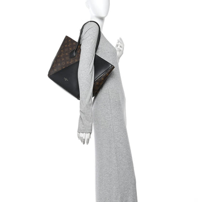 Calfskin Monogram Kimono Tote  Black