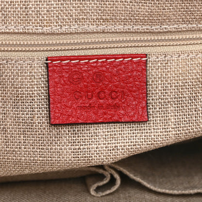 Dollar Calfskin GG Charm Satchel Red