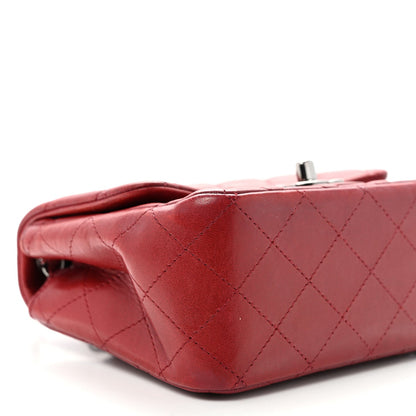 Lambskin Quilted Mini Square Flap Red