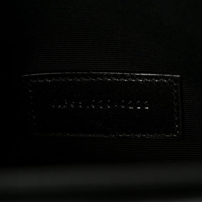 Grain De Poudre Textured Mixed Matelasse Triquilt Monogram Clutch Black