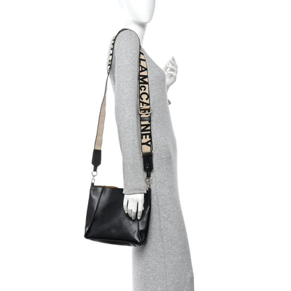 Eco Alter Nappa Perforated Logo Mini Crossbody Black
