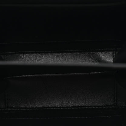 Caviar Quilted CC Filigree Vanity Clutch With Chain Black