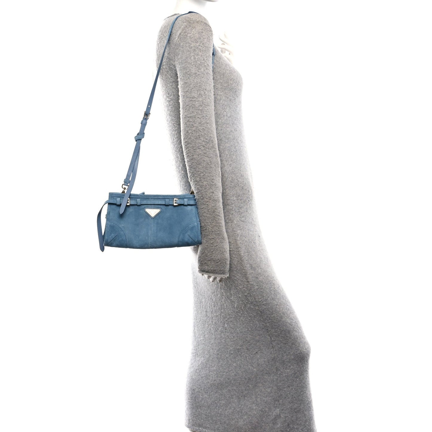 Scamosciato Triangle Small Bonnie Shoulder Bag Astrale