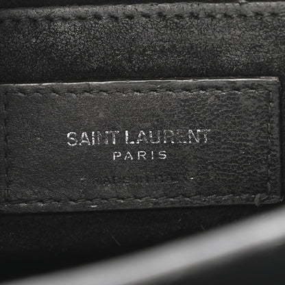 Calfskin Crocodile Embossed Medium Monogram Sunset Black