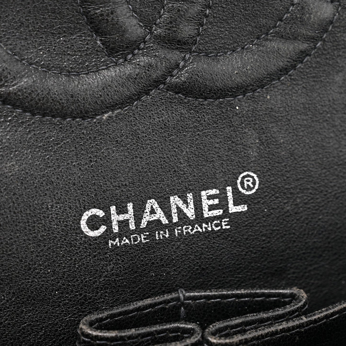 Patent Quilted Medium Double Flap Black