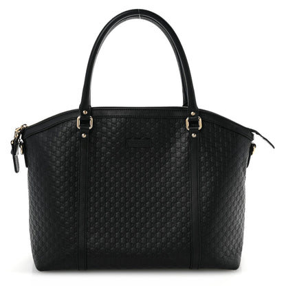 Soft Microguccissima Dome Satchel Black