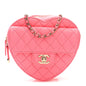 Lambskin Quilted CC In Love Heart Bag Pink