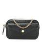 Calfskin GG Super Mini Debossed Chain Wallet Black