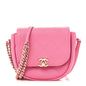 Goatskin Stitched Casual Trip Messenger Flap Pink