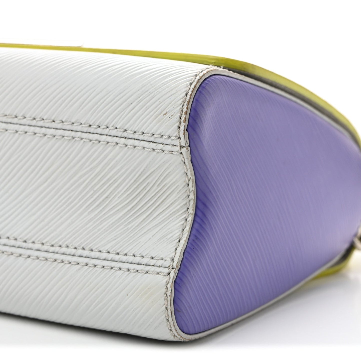 Epi Twist Shoulder Bag MM Purple Yellow Grey