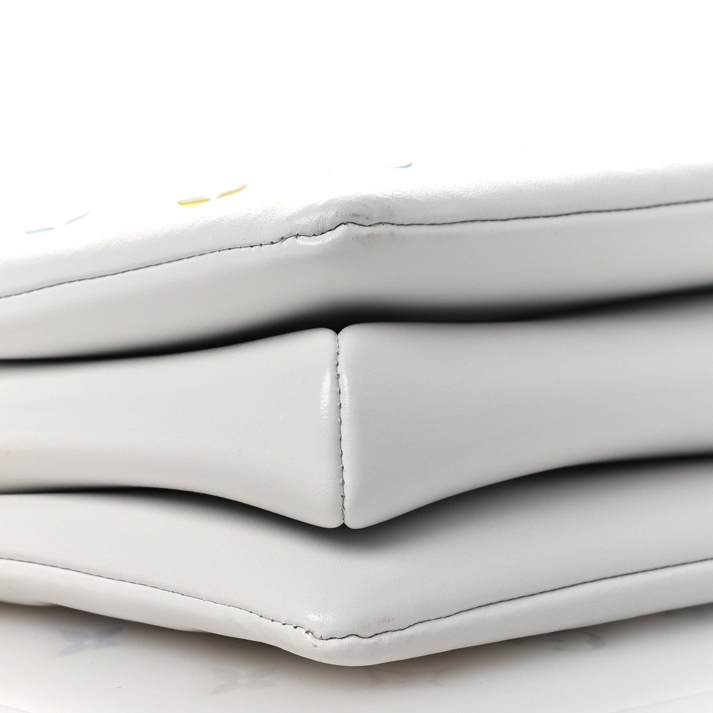LV x TM Lambskin Embossed Monogram Coussin PM White Multicolor