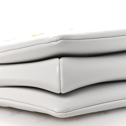 LV x TM Lambskin Embossed Monogram Coussin PM White Multicolor