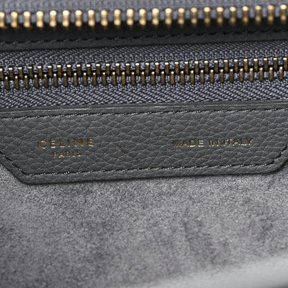 Baby Drummed Calfskin Micro Luggage Kohl