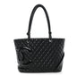 Calfskin Quilted Large Cambon Tote Black