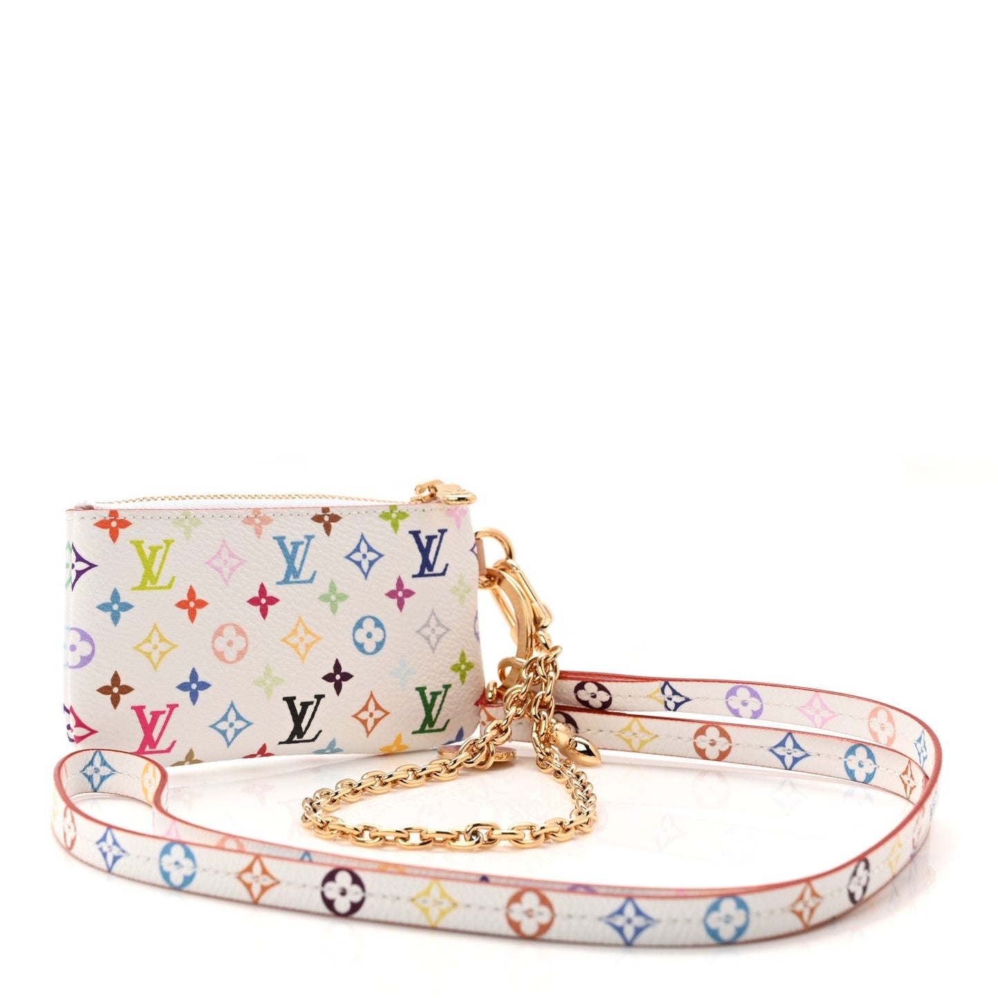 LV X TM Monogram Multicolor Phone Holder White
