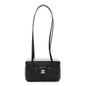 Shiny Caviar Preppy Coco Long Vanity With Strap Black