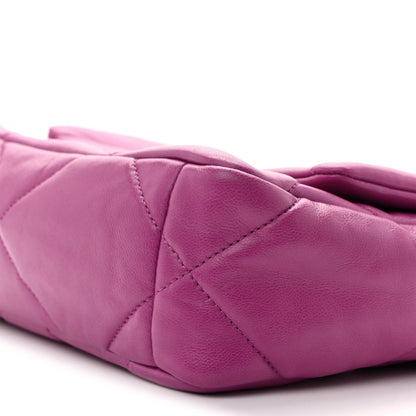 Lambskin Quilted Medium Chanel 19 Flap Purple