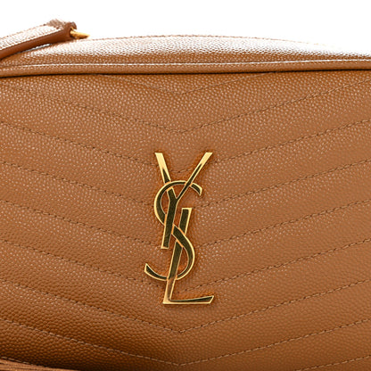 Grain De Poudre Matelasse Monogram Mini Lou Camera Bag Dark Natural