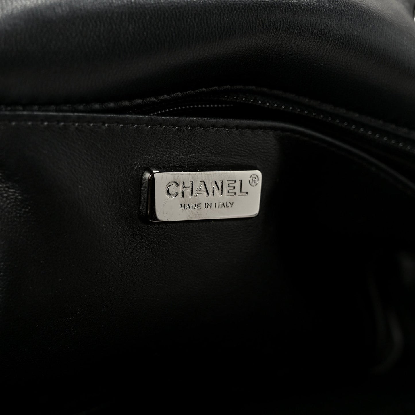 Sequin Logo Single Flap Pink Silver Black