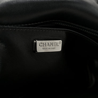 Sequin Logo Single Flap Pink Silver Black