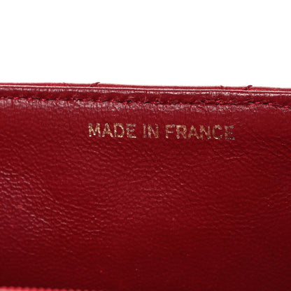 Lambskin Quilted Mini Square Flap Red